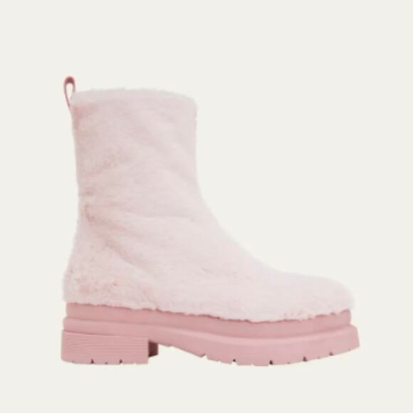 JW Anderson Ecofur Ankle Boots in Pale Pink | Size 40 - Picture 1 of 10